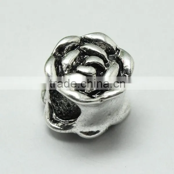 Pdora Jewelry Accessories, Rose Shape DIY Zinc Alloy Hanging and Slider Beads photo-4