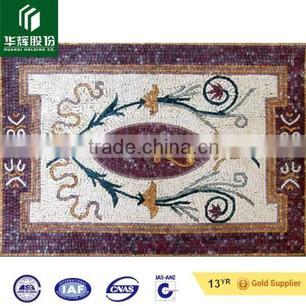 2015 Hot Sale Cheap Natural Marble Stone Square Water Jet for Sale photo-2
