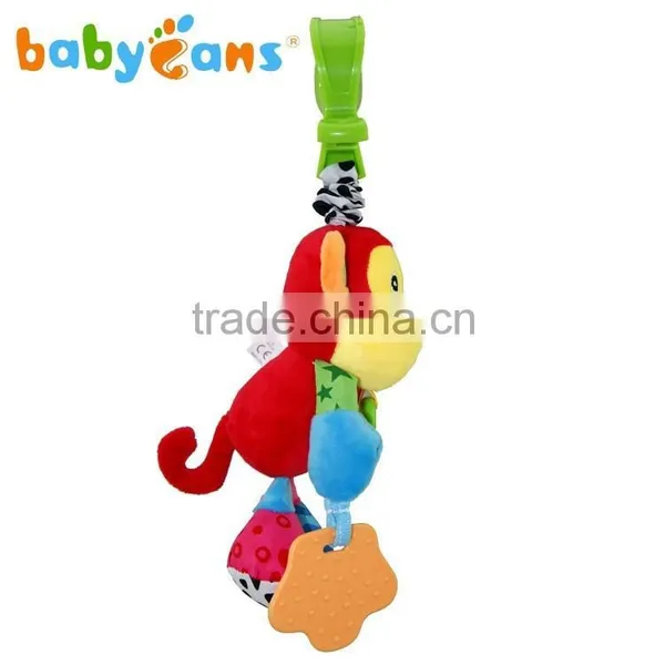 Babyfans Monkey Shape Soft Plush Stuffed Music Shaking Bed Hanging Baby Toys photo-5