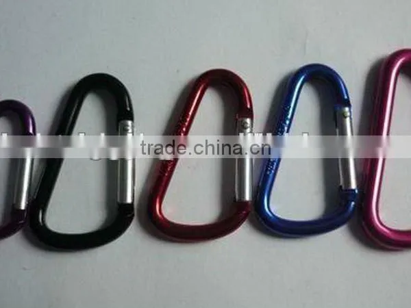 Hot Sale Red Color Aluminum Carabiner Snap Hook D Type Spring Hook In Rigging Manufacturer photo-6