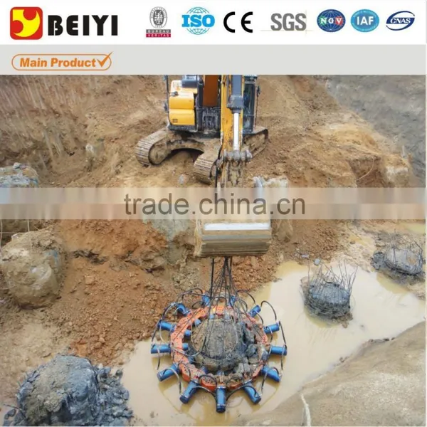 BEIYI Round Cutting Pile Machine, Concrete Pile Crusher, Hydraulic Pile Breaker photo-6