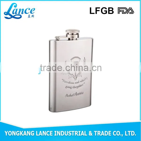 Food Grade Laser Logo Flask for Drinking Wine Hip Flask photo-6