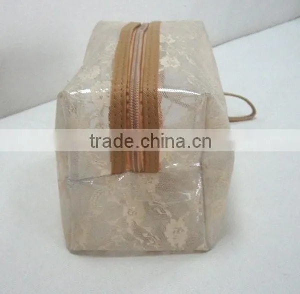 Popular Beauty Transparent With Mesh Cosmetic Bag photo-3