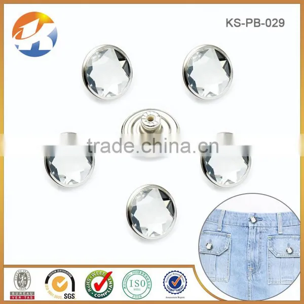 High Grade Fashion Nickel Rhinestone Buttons For Jeans Quality Choice photo-5