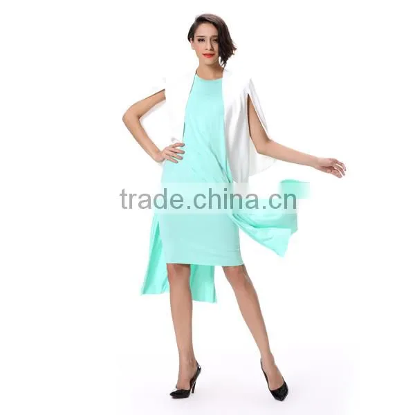 High Quality White Fancy Fashion Blazers Coat for Girls photo-3