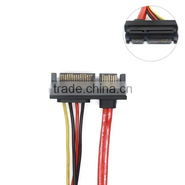 Red Sata 7+15 Pin Sata Male to Female Cable photo-2