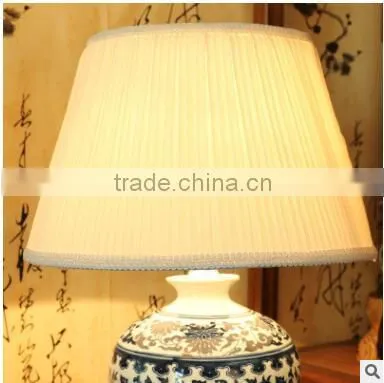 Factory Prices Blue and White Chinese Ceramic Table Lamps With 3C Certification photo-2
