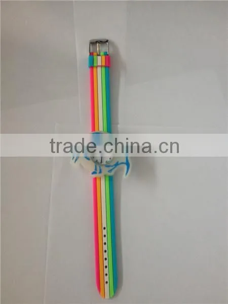 Silicone Rainbow Quartz Water Proof Watches for Kids Adjustable Band photo-6