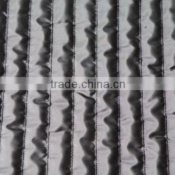 Winter Thermal Padding Cotton Stripe Quilted Embroidery Fabric photo-4