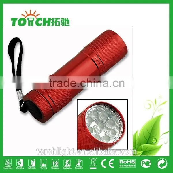 9 Led Flashlight Use 3*AAA Battery Super Mini 4 Colors Blue/red/black/silver for Emergency Flashlight photo-5