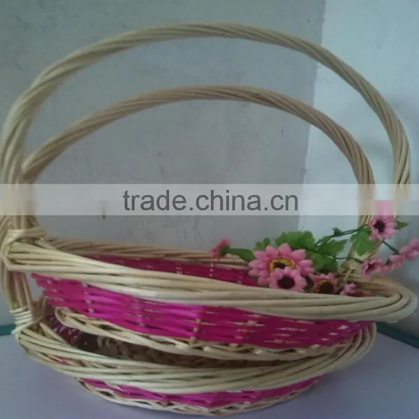 New Gifts Arts Wholesale Cheap Handmade Custom Cheap Fancy Wicker Basket for Gift With Sawing Handle Fruit Baskets photo-3