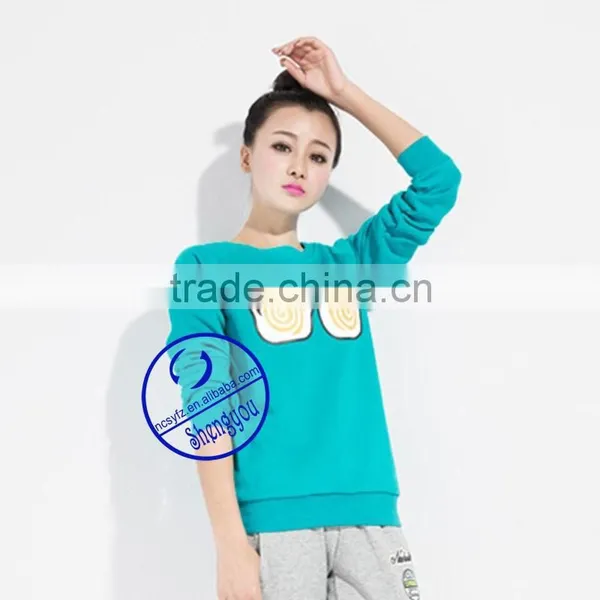 Cheap Wholesale Custom Printing Womens Crewneck Sweatshirt photo-3