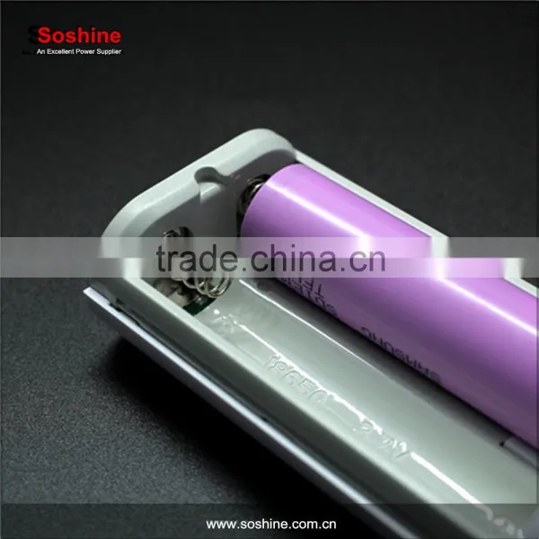 Soshine E4C LED Power Bank External Battery 2 Slots 18650 Battery Charger Box -White photo-6