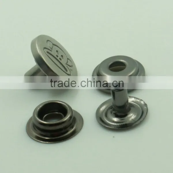 Custom Logo Zinc Alloy 15mm Flat Plating Technics Metal Press Snap Button for Bags Quality Choice photo-5