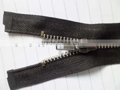 5# Metal Zipper Aluminum Teeth Zipper Open End Zipper Locking Zipper Head Zipper for Jacket photo-3