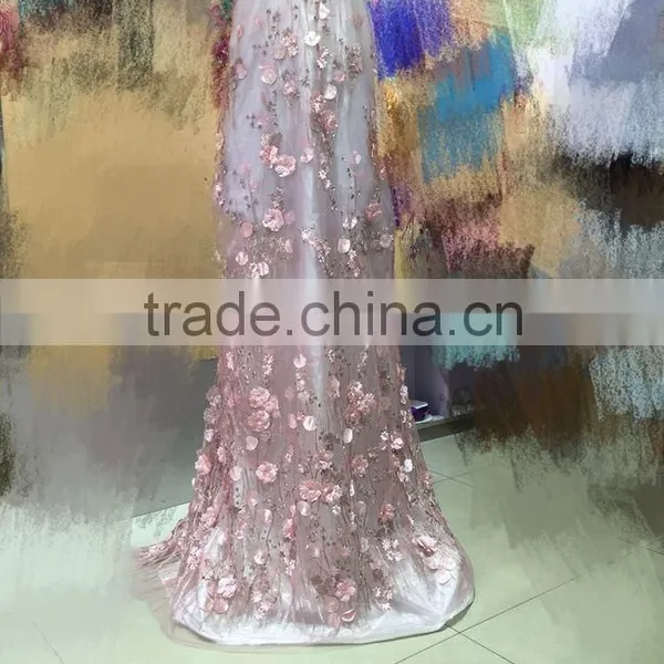 CL60099 Modern Design Good Quality 3d Flower Lace Embroidered Fabric,african French Lace Fabric photo-3