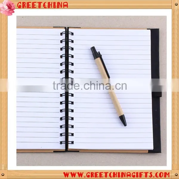 Cheap Spiral Kraft Paper Notebook With Pen photo-5