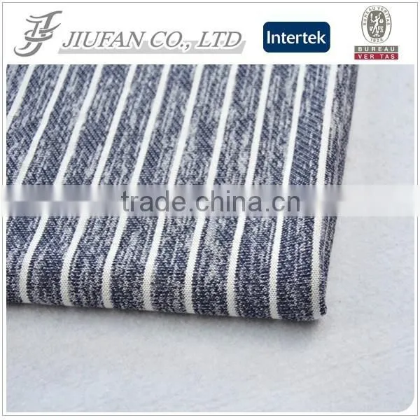 Jiufan Textile Knitted TR Yarn Dyed Fabric Striped Hacci Manufacturer For Clothing photo-2