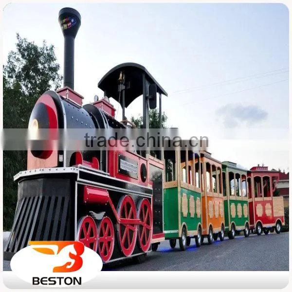 China Kids Equipment Rides Outdoor Playground Cartoon Trackless Train for Sale photo-3