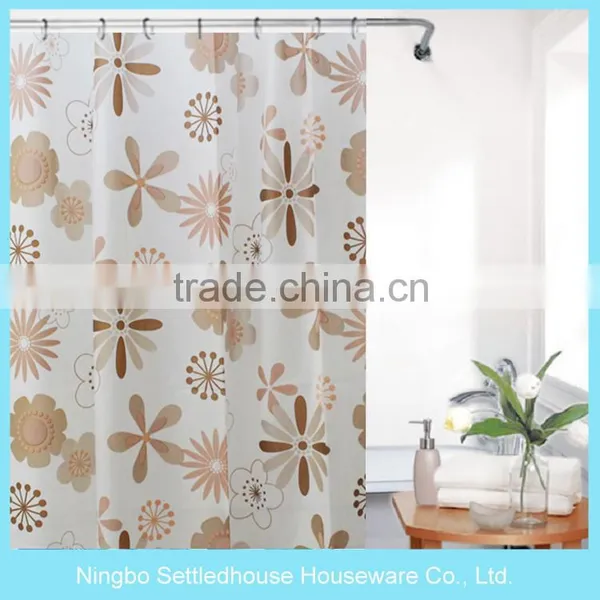 OEM Colorful Printing Curtains, PEVA Flower Design Shower Curtains photo-4