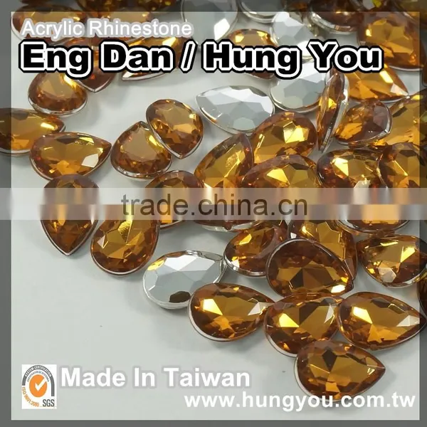 Hot Sales 18x25mm Drop Shaped Point Back Rhinestone For Shoe photo-5