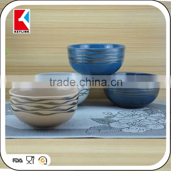 Two-tone Matt Color Cheap Salad Stoneware Soup Ceramic Bowl Wholesale photo-5
