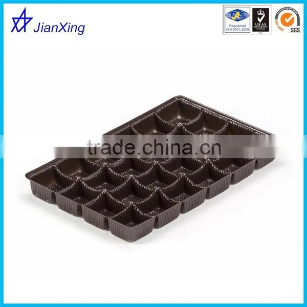 high end design plastic cookie box chocolate box with inter tray