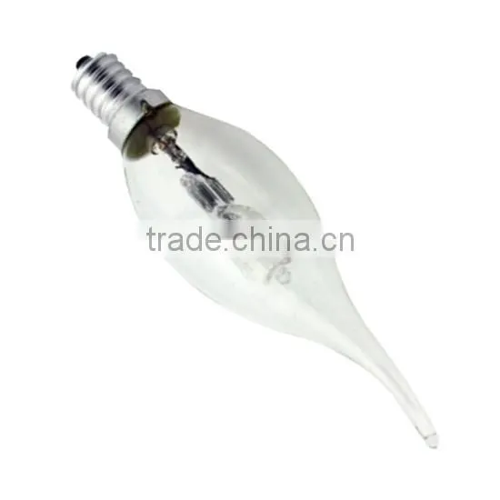 High Power Pass CE ROHS 42w Glass Body C35 Halogen Bulb With Tail E14 photo-3