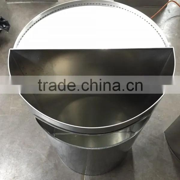 55L Stainless Steel Decorative Street Outdoor Metal Trash Can photo-3