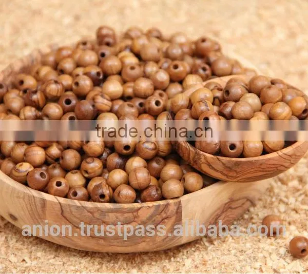 Olive Wood Round Beads 10 mm photo-5