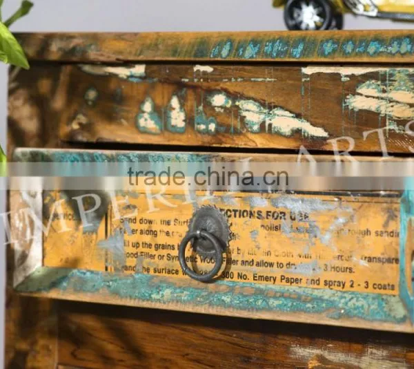 ANTIQUE RECYCLE WOOD FURNITURE WOOD SIDE BOARD photo-3