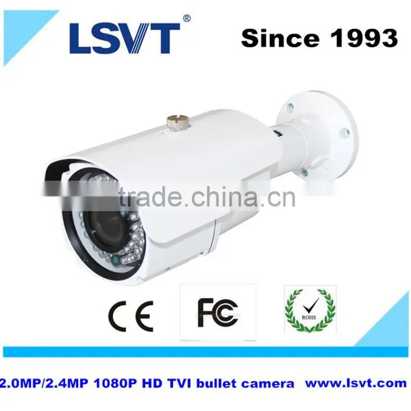 2.0/2.4megapixel 1080P IP66 Waterproof TVI Bullet IR-cut Camera With WDR, Night Vision and 2.8-12mm Varifocal Lens, LSVT YH730