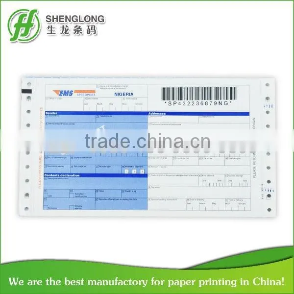 (PHOTO)FREE SAMPLE,210x140mm,4-ply,loose-leaf,barcode,national Courier Waybill photo-3