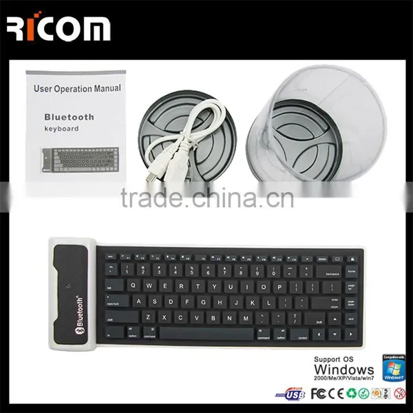 Cheap Silicone Wireless Bluetooth 3.0 Keyboard,silicone Rubber Keyboard Bluetooth,wireless Silicon Bluetooth Keyboard---SKB-212 photo-2
