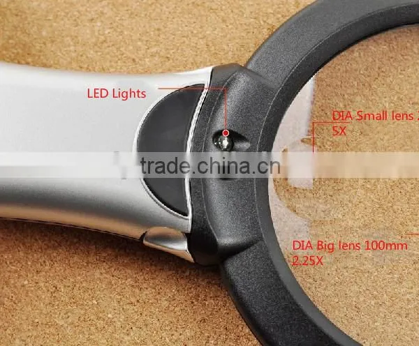 Desktop LED Magnifier /Magnifying Glass With Folding Stand And LED Light photo-5