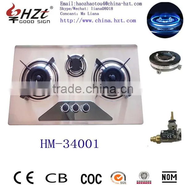 Popular 70cm 3 Burners Built in Gas Stove
