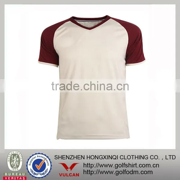 100% Pima Cotton Tight V Neck T Shirts For Men