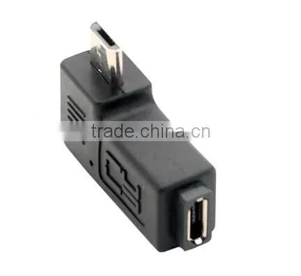 Left Angled Micro USB Adapter, Angle Micro USB Male to Female photo-2