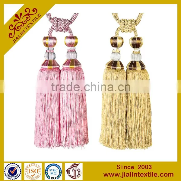 China Supplier Beaded Ball Polyester Tassel Manufacturer
