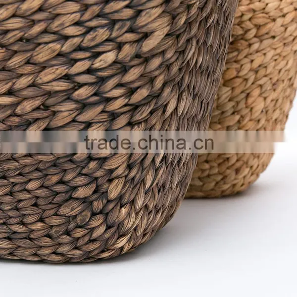 Natural Water Hyacinth Woven Storage Basket With Handles Quality Choice photo-4