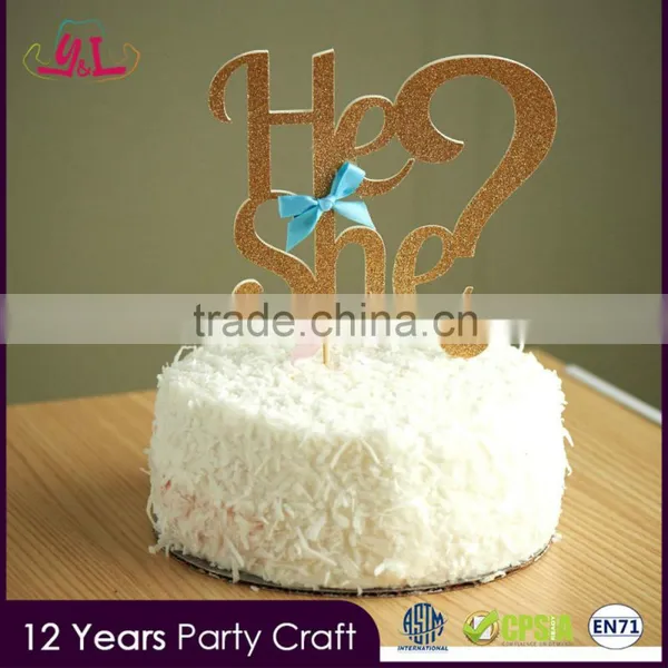 2016 Cake Accessories Gender Reveal Party Decoration