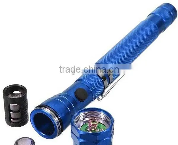 3 led telescopic pick-up flashlight tool with magnet