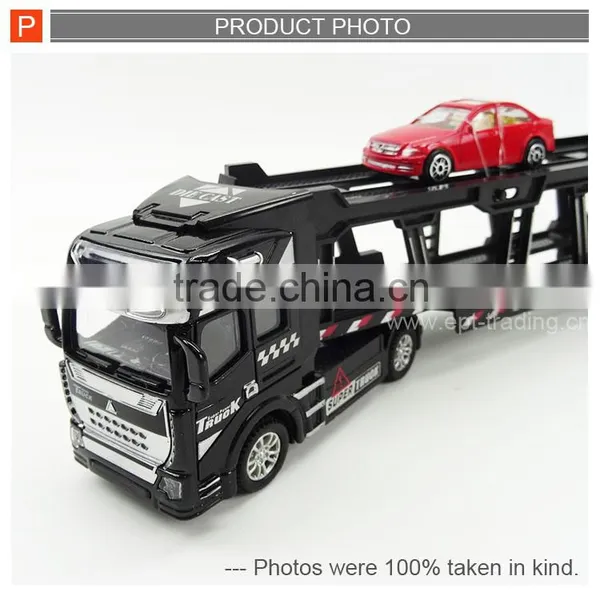 Collection Metal Car Pull Back Diecast Container Truck Toy photo-5