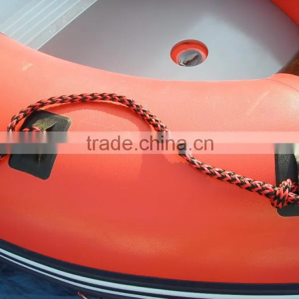 Red And Black Inflatable Motor Boat For Fishing photo-3