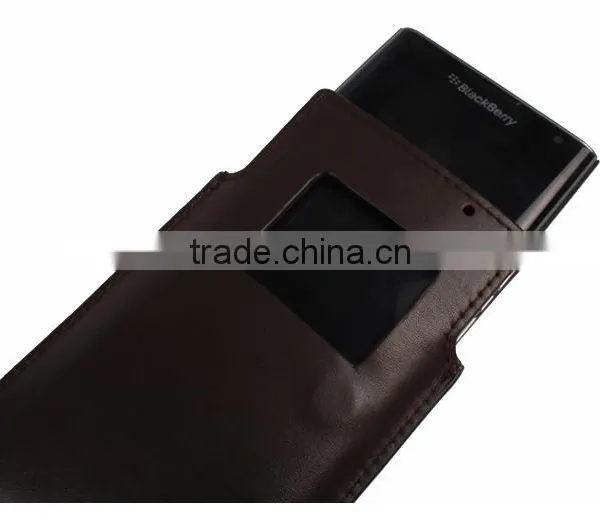 SIKAI High Quality Genuine Leather Pouch Case Cover For Blackberry Priv Pouch Case With View Window photo-4