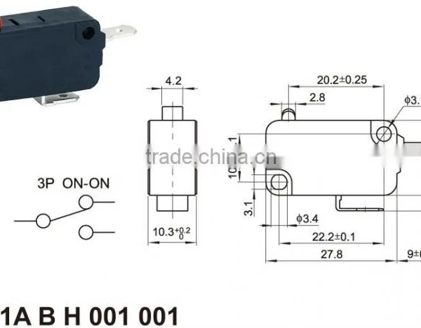 Waterproof Micro Switch,Push Button Micro Switch for Small Appliance photo-2