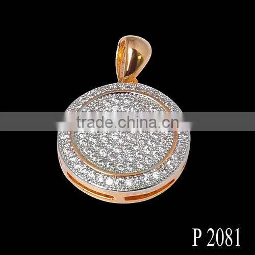 Hot Selling Gold Plated CZ Pendant/white Crystal Pendant Jewelry From China photo-2