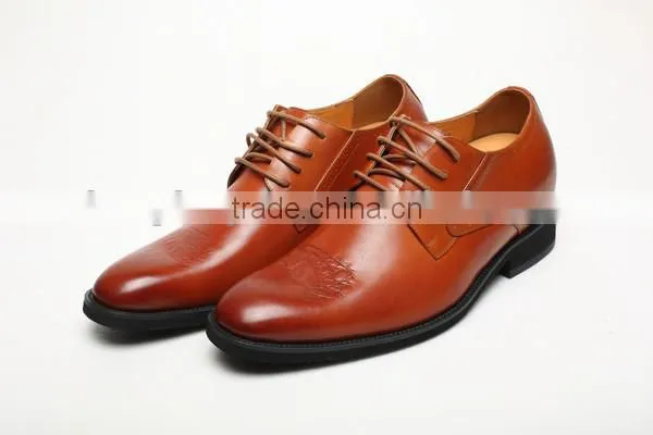 Elegant Invislble Height Leather Elevator Shoes With Delicate Grade A Soft Ox Skin Natural Breathable Fashion 323K01-2 photo-2