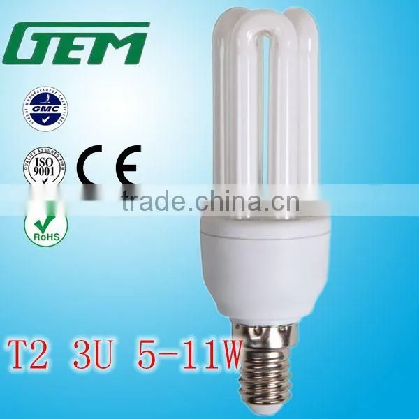 Warmwhite Energy Saving 3U/Spiral T2 Mini Lamp E14 With 5-15W photo-3