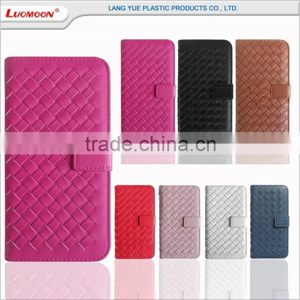 Real Woven by Hand Universal Smart Phone Wallet Style Leather Case for 3.7 - 5.8inch Phone 6 Cover Cases photo-6